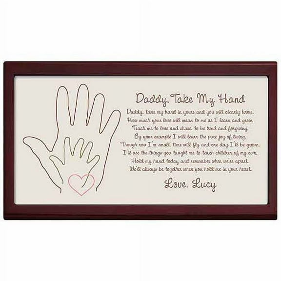 Personalized Planet Daddy Take My Hand Keepsake Box, Personalizable
