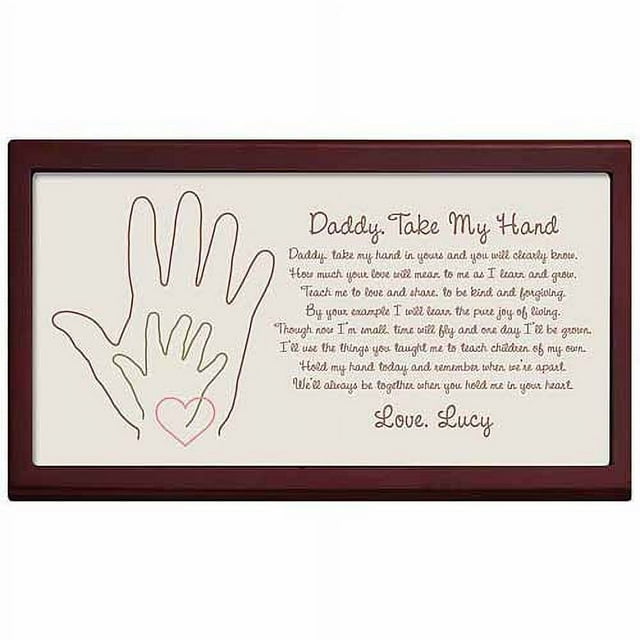 Personalized Daddy Take My Hand Keepsake Box