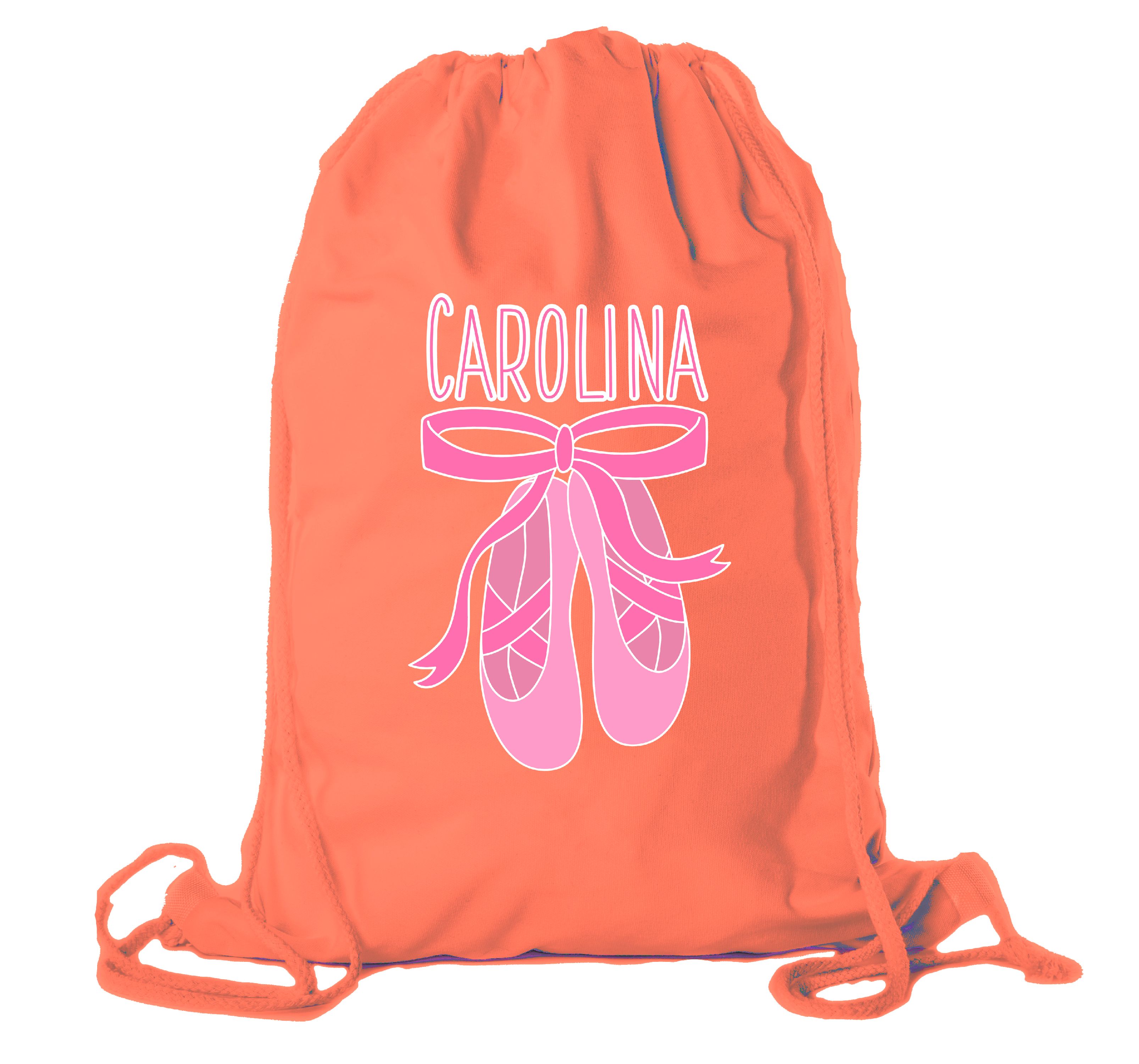 Personalized Dance Bags, Ballet Drawstring Backpack, Dance Backpacks for Girls - image 1 of 2