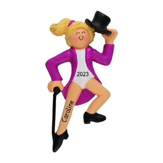 Personalized Dance Ornament - Tap Dance Gifts, Workout Ornament, Dance Keepsake, Dancer Ornaments for Christmas Tree, Tap Dancer Ornament, Dance Tap - Tap Blonde - Free Customization