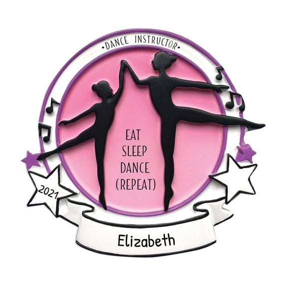 Personalized Dance Teacher Ornament - Dance Ornament, Hip Hop Commemorative Resin Ornaments, Workout Ornament, Dance Keepsake, Dancer Ornaments for Christmas Tree - Free Customization