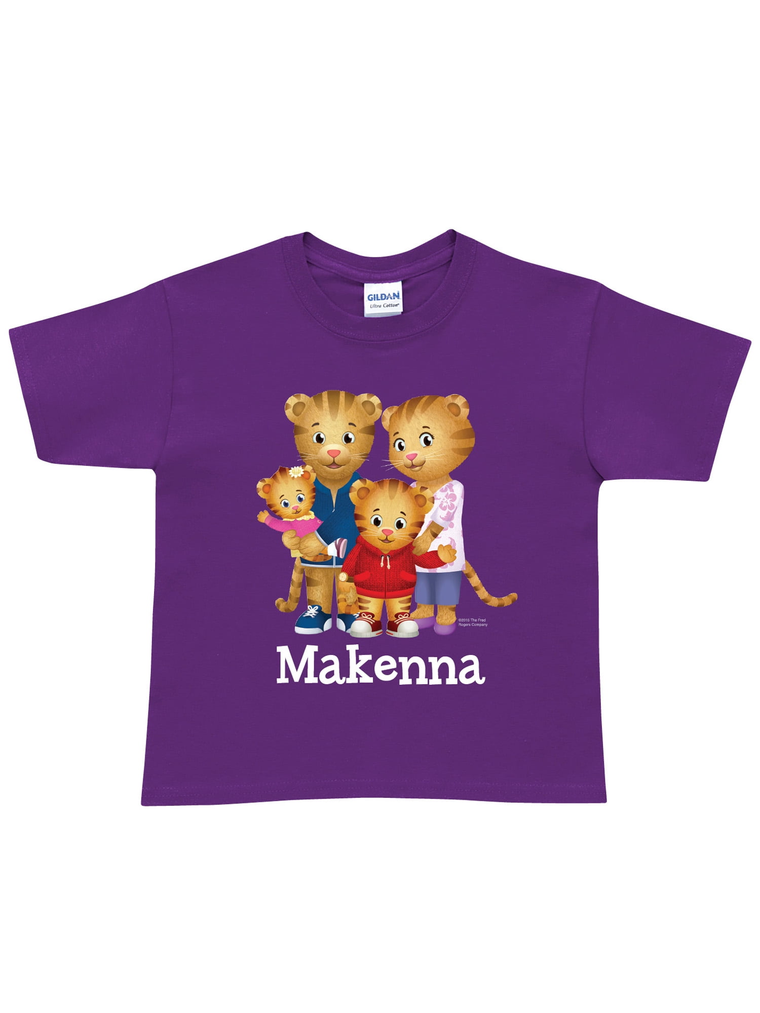 Personalized Daniel Tiger\'s Neighborhood Tiger Family Toddler Purple T-Shirt