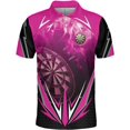 thumbnail image 1 of Personalized Dart Shirts Men Women 3D Polo Custom Name Team Jersey Funny Dartboard Shirt S-5XL Gifts (Pink, L), 1 of 8