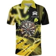 thumbnail image 1 of Personalized Dart Shirts Men Women 3D Polo Custom Name Team Jersey Funny Dartboard Shirt S-5XL Gifts (Yellow, L), 1 of 8