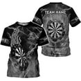 thumbnail image 1 of Personalized Dart Shirts for Men, Dart Polo 3D Shirts Custom Name Shirt, American Flag Shirt Unisex Shirt Size S-5XL (Black, 3XL), 1 of 8