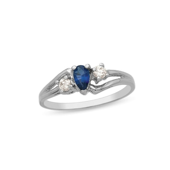 Personalized Daughter's Birthstone Ring in Sterling Silver by Jewlster