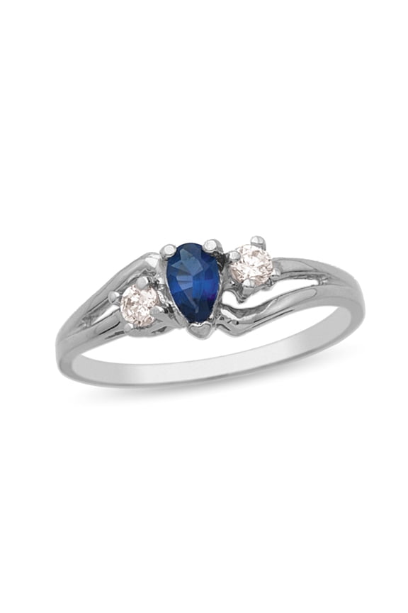 Personalized Daughter's Birthstone Ring in Sterling Silver by Jewlster