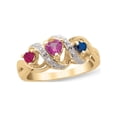 thumbnail image 1 of Personalized Daughter's Heart Design Birthstone Ring in 14K Gold with Diamond Accents by Jewlster, 1 of 4