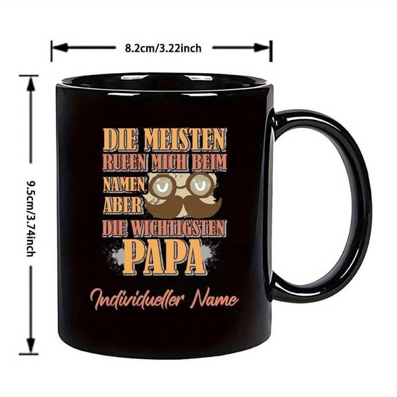 Personalized Der Wichtigste Papa Funny Coffee Mug 11oz Custom Name Beer Glasses Design Dishwasher Microwave Cup Father s Day Birthday Dad Grandpa Teac
