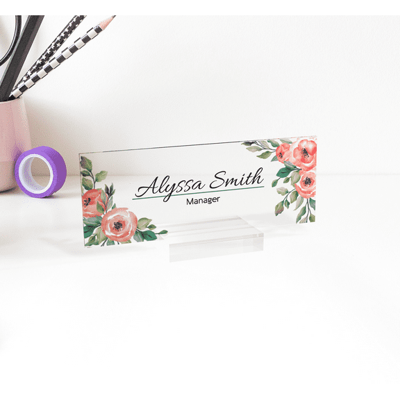 Personalized Desk Name Plate Plaque | Unique Gift | Wood Holder | Office Decor | Teacher Name Plate | Sign | Artswave