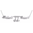 thumbnail interactive-video image 1 of Joolsie Co. Personalized Sterling Silver Two-Name Plate Necklace – 18" Figaro Chain, Heart Charm – Custom Engraved, Handmade USA 1 of 3