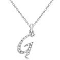 thumbnail image 1 of Personalized Diamond Script Letter Initial Necklace in 14k White Gold, 1 of 2