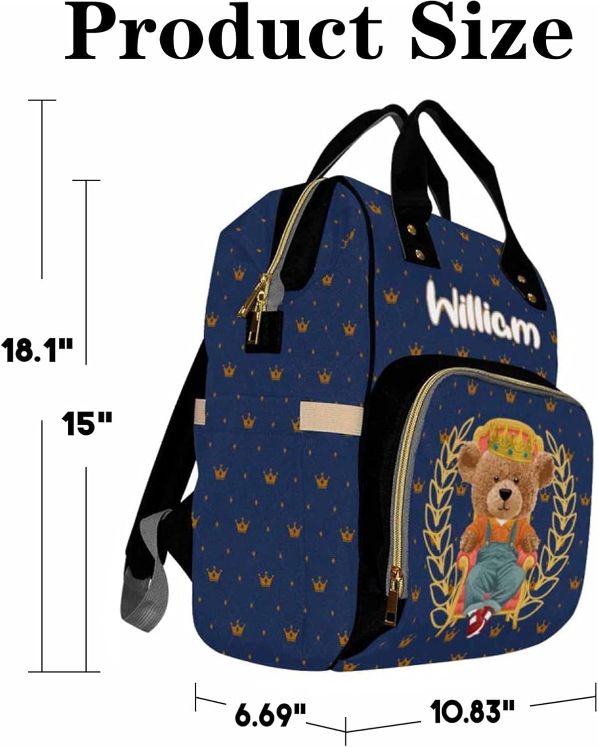 Personalized Diaper Bag Backpack With Name For Baby Boys Custom Name Baby Walmart