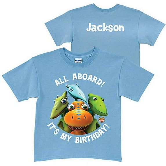 Personalized Dinosaur Train Birthday Blue Toddler Boy T-Shirt
