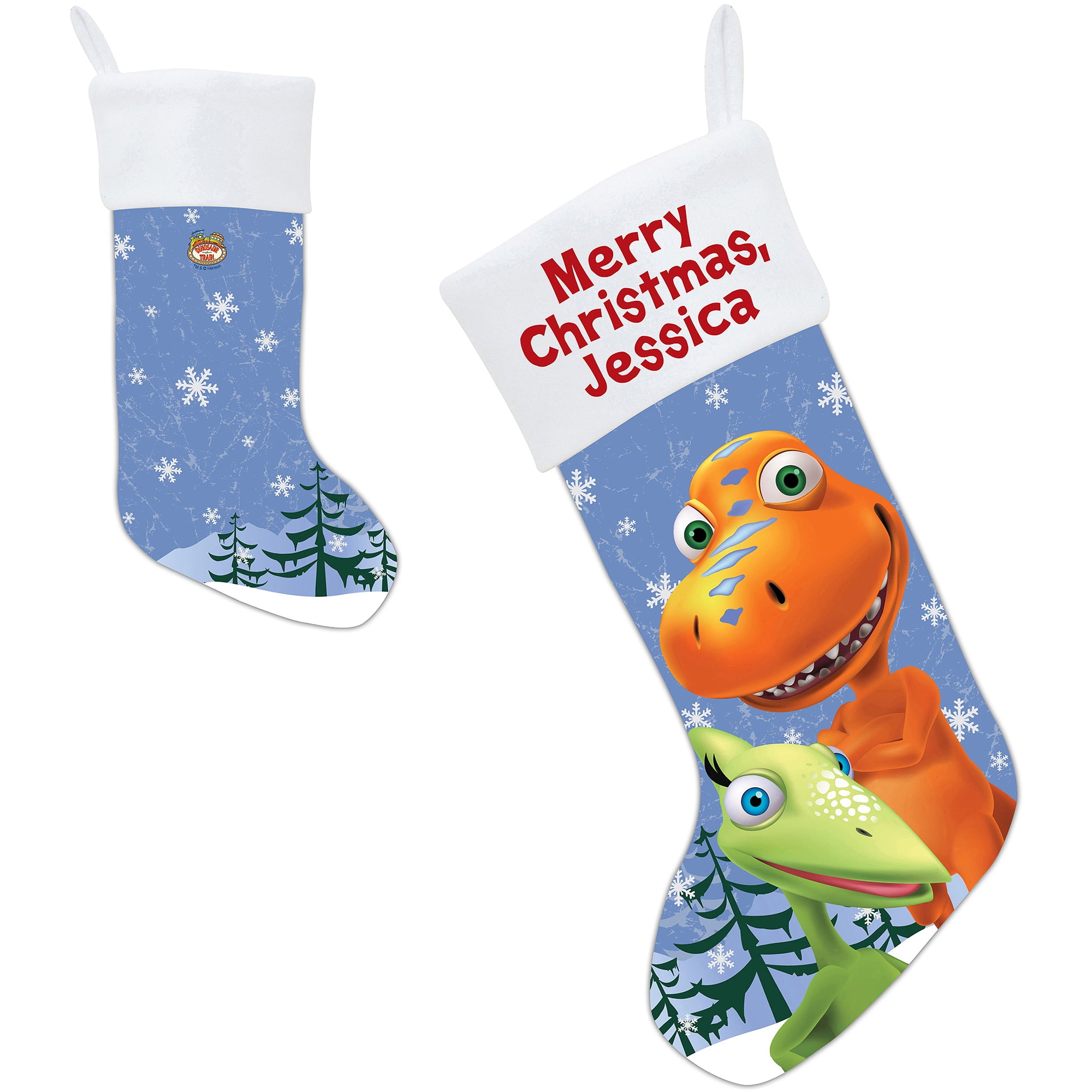 Christmas Dinosaur Stocking Tags, Dino Stocking Name Tags, Kids