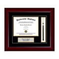 thumbnail image 1 of Personalized Diploma Frame with Tassel and Double Matting for 17" x 14" Tall Diploma with Mahogany 2" Frame, 1 of 5