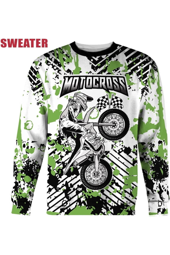 Personalized Dirt Bike Shirt for Mens, Motocross Shirts Jersey, Dirtbike Racing Shirt, American Flag Riding Tshirt (Sweatshirt, L)