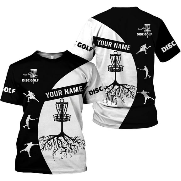 Personalized Disc Golf T-Shirt 3D All Over Printing S-5XL, Disc Golf Shirts for Men, Mens Disc Golf Tee Shirt (T-shirt, 2XL)