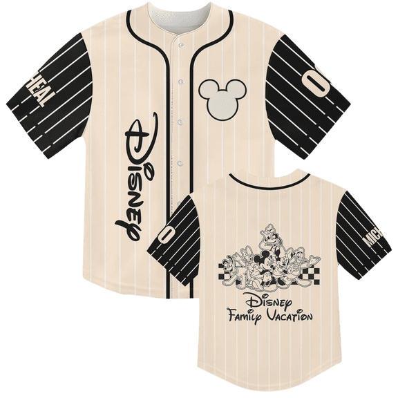 Personalized Disney Baseball Jersey, Disneyland Family Matching Jersey, Mickey And Friends Shirt Family, Magic Kingdom Trip Shirt