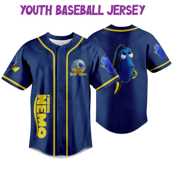 Personalized Disney Finding Nemo Dory Awesome Jersey, Disney Baseball Jersey Shirt, Cute G