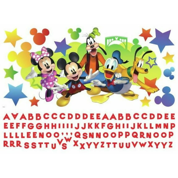 Personalized Disney Mickey & Friends Peel & Stick Giant Wall Decals Stickers w/ Alphabets RMK4653GM