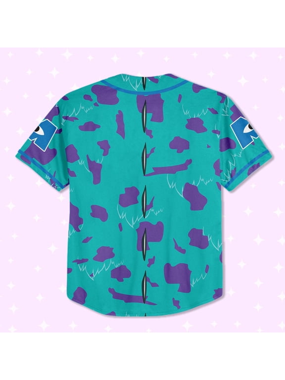 Personalized Disney Monsters Inc Cosplay Sully Suit Jersey Baseball Shirt Disney Kingdom B