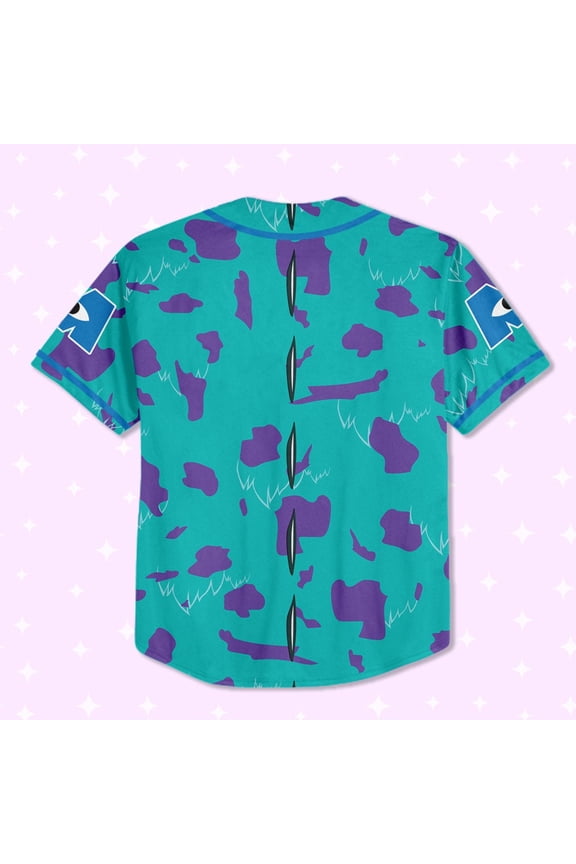 Personalized Disney Monsters Inc Cosplay Sully Suit Jersey Baseball Shirt Disney Kingdom B