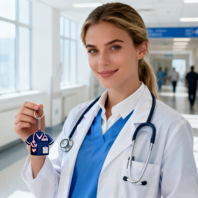 Personalized Doctor Keychain, Healthcare Worker Appreciation Gift, Gift for Doctors and Nurses, deal Thank You Present for Birthdays, Christmas, and Appreciation Gifts