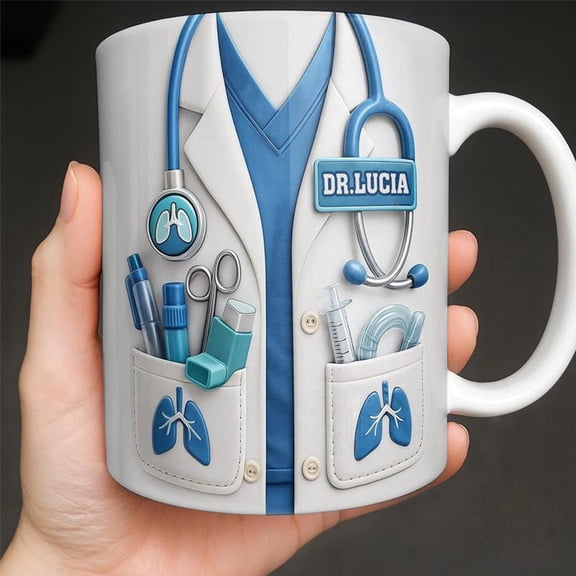 Personalized Doctor Mug, Custom Name Medical Coffee Cup, Gift For Medical Professionals, Gift for Doctor Her, cF25QdWd