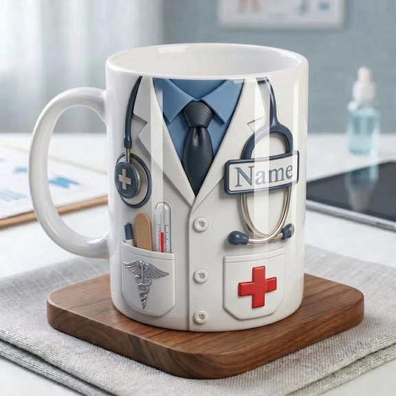 Personalized Doctor Mug, Male Doctor Coffee Cup, Personalized Medical Gift