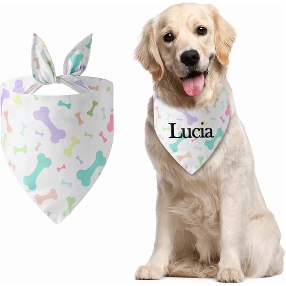 Personalized Dog Bandana Custom Pet Scarf with Name Pet Custom Accessories for Small Medium Large Dogs Cats Pets Birthday Gift