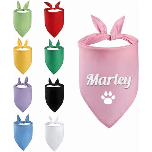Personalized Dog Bandana Custom Pet Scarf with Name Pet Custom Accessories for Small Medium Large Dogs Cats Pets Birthday Gift