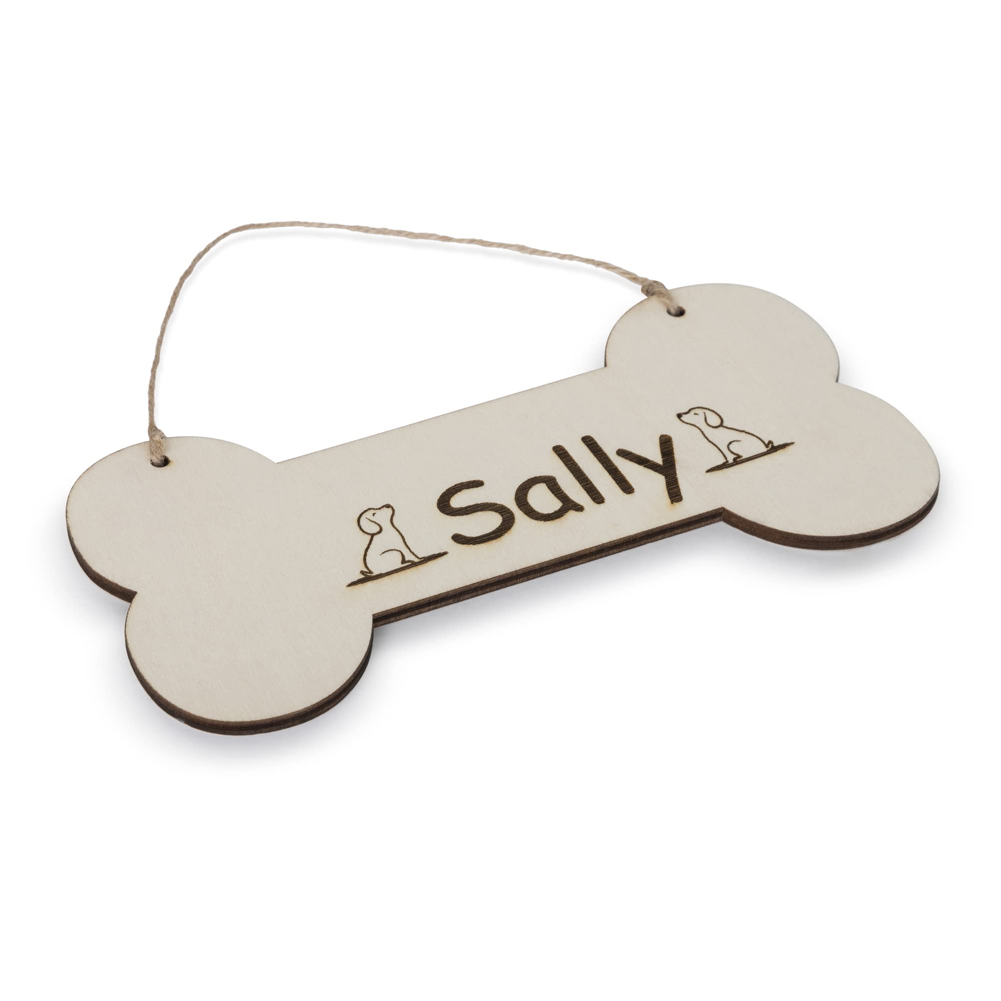Personalized Dog Bone Sign with Dog's Name Decorative Bone Shaped