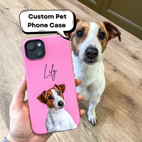 Personalized Dog & Cat Phone Case - Custom Pet Picture Cover Designed for iPhone 17, 16 Pro Max & Samsung S26 Plus