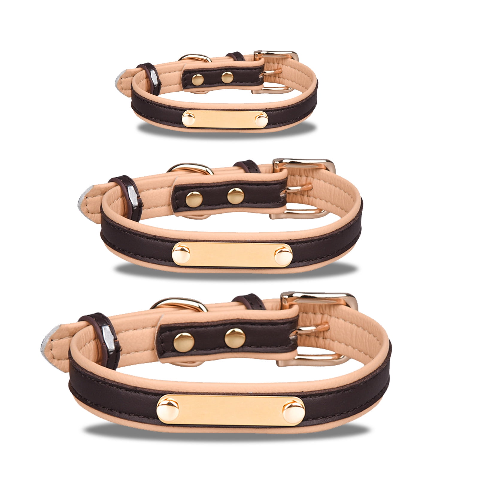 Personalized Dog Collar Custom Leather Dog Collar with Engravable