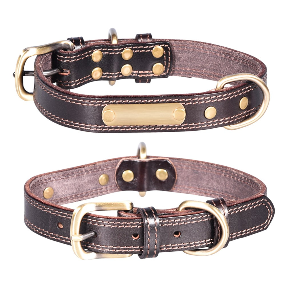 Personalized Dog Collars Adjustable Soft Leather Custom Dog Collar Can