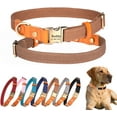 thumbnail image 1 of Personalized Dog Collars Custom with Name & Pattern Adjustable Nylon Leather Collar with Metal Buckle for Small Medium Large Dogs Engraved Phone Number Lightweight & Comfortable Scratch-Proof, 1 of 7