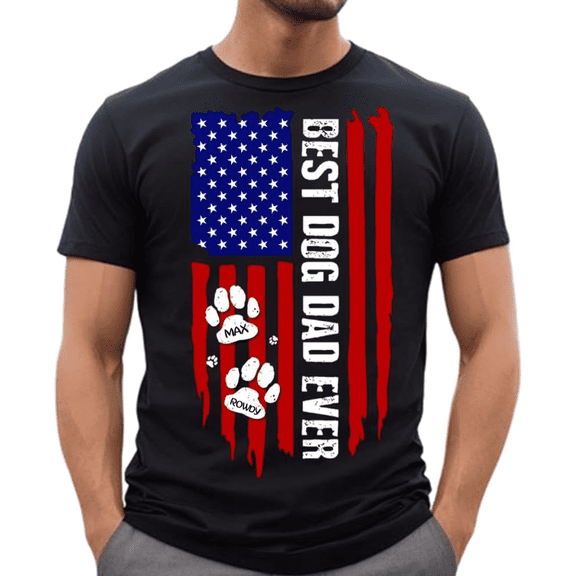 Personalized Dog Dad Shirt Custom Tshirt for Men Gift for Pet Lovers