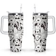 thumbnail image 1 of Personalized Dog Lover Gift Idea - 40oz Insulated Tumbler with Straw for Women - Non-Slip Handle Coffee Travel Cup, 1 of 7