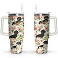 thumbnail image 1 of Personalized Dog Lover Gift Idea - 40oz Insulated Tumbler with Straw for Women - Non-Slip Handle Coffee Travel Cup, 1 of 7