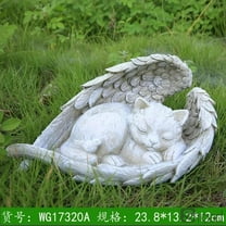 Personalized Dog Memorial Stone - Hand-Painted Resin Angel Statue For Outdoor Garden Pet Loss Remembrance, Sympathy Gift