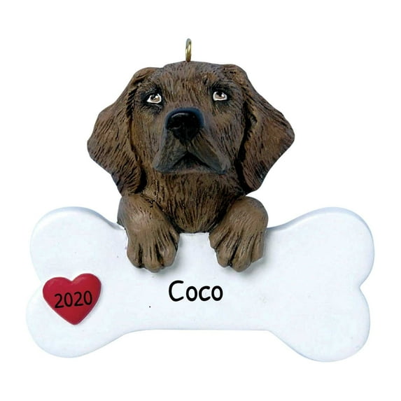 Personalized Dog Ornament 2024 Chocolate Labrador 1 Count - Ornaments by Elves