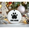 thumbnail image 1 of Personalized Dog Paw Print Ornament: Custom Christmas Keepsake, 1 of 6