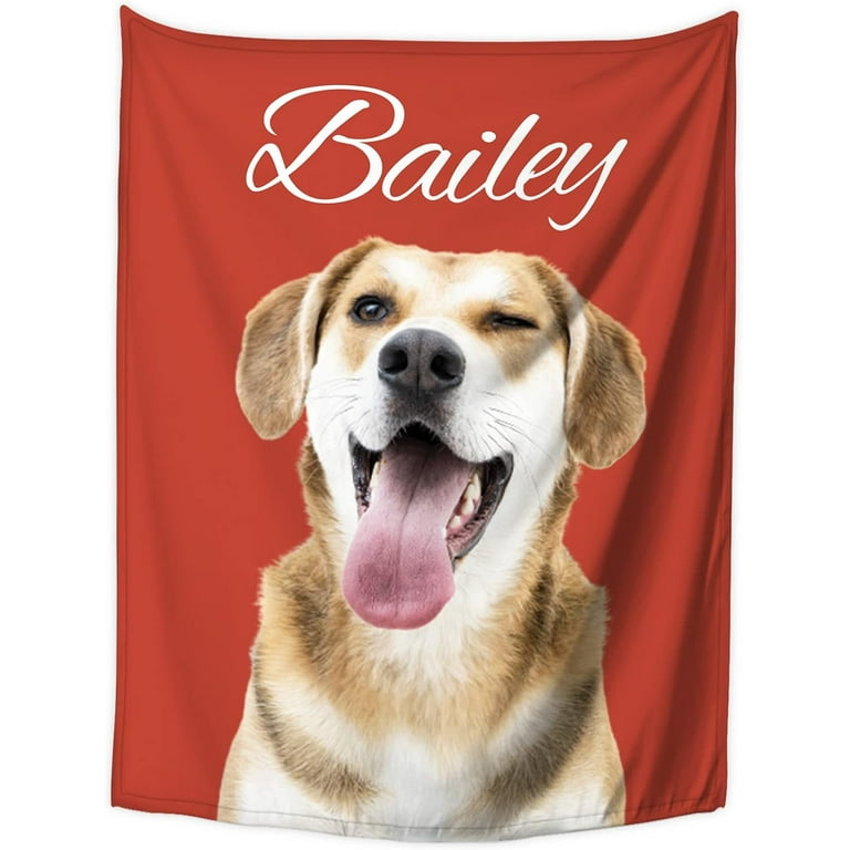 Personalized blanket with dog picture hotsell