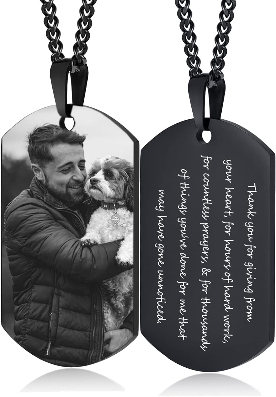 Photo Dog Tag Necklace