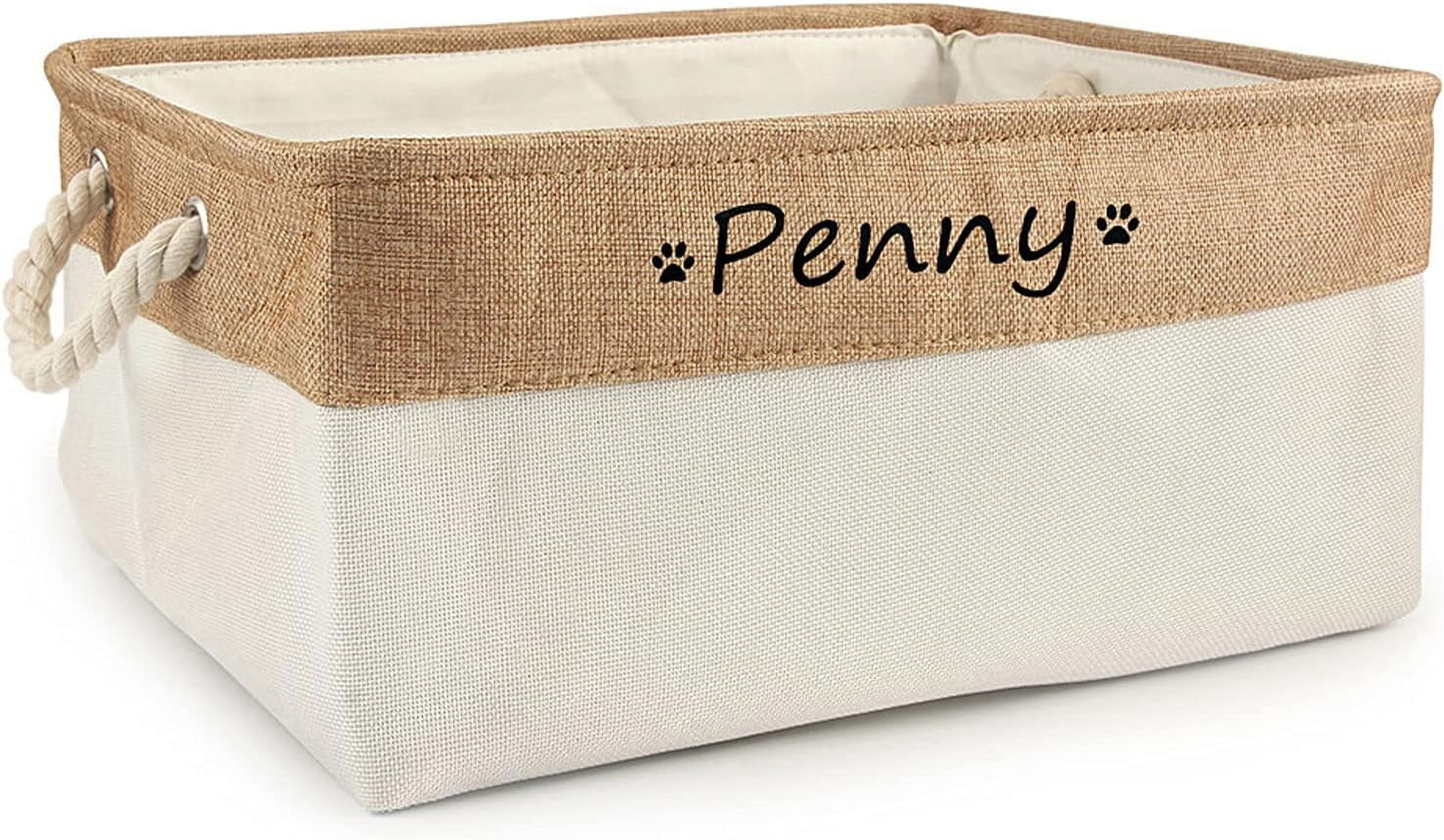 Personalized Dog Toy Basket With Name Custom Dog Toy Basket Paw Prints Personalized dog toy basket with name custom dog toy basket paw prints