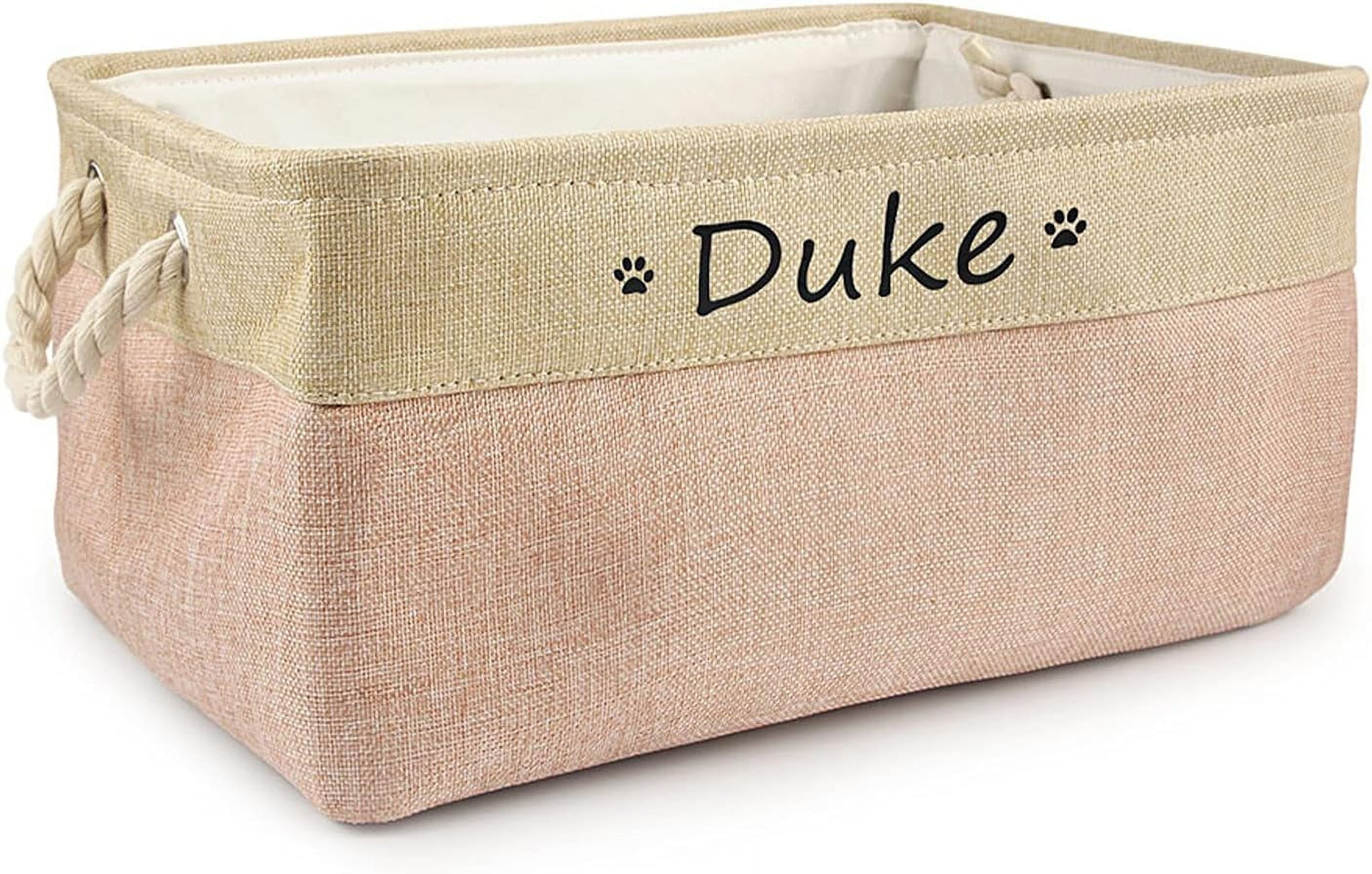 Personalized Dog Toy Basket With Name Custom Dog Toy Basket Paw Prints Personalized dog toy basket with name custom dog toy basket paw prints