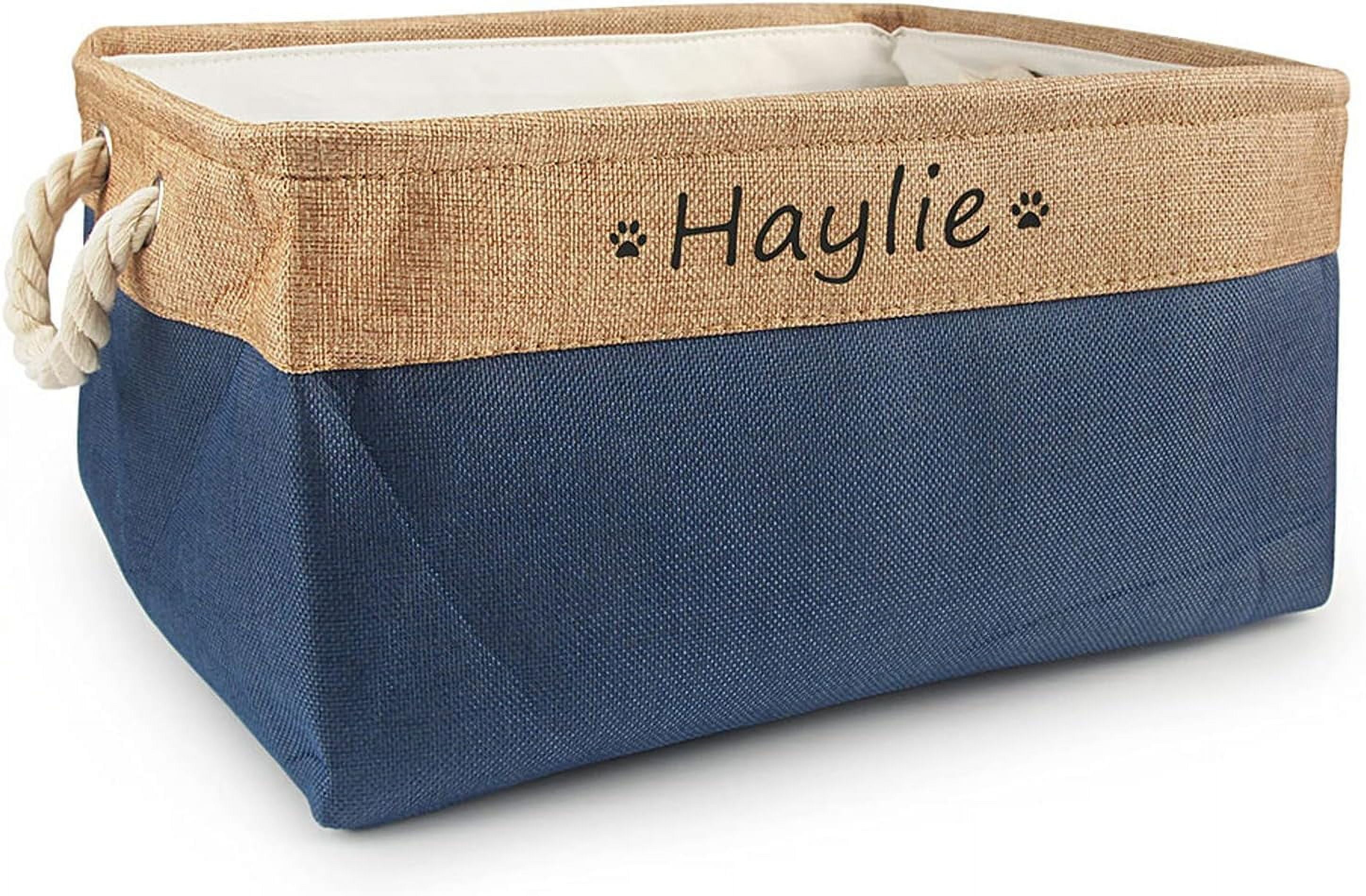 Personalized Dog Toy Basket With Name Custom Dog Toy Basket Paw Prints Personalized dog toy basket with name custom dog toy basket paw prints
