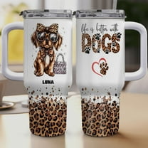 Personalized Dog Tumbler with Chesapeake Bay Retriever Dog’s Name – Custom Travel Coffee Cup 40oz, Travel Coffee Cup, Gift for Mother's day, Father's day, Christmas yxvmez