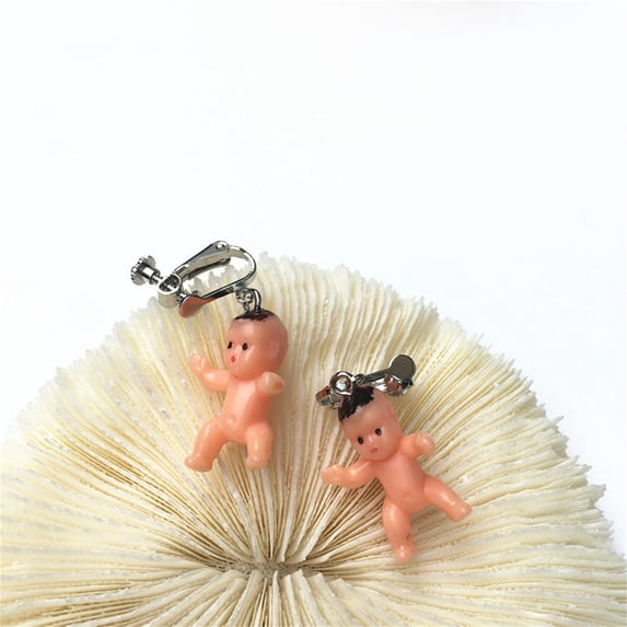 Personalized Doll Earrings Multicolor Cute Doll Earrings Popular Funny Fashion Earclips